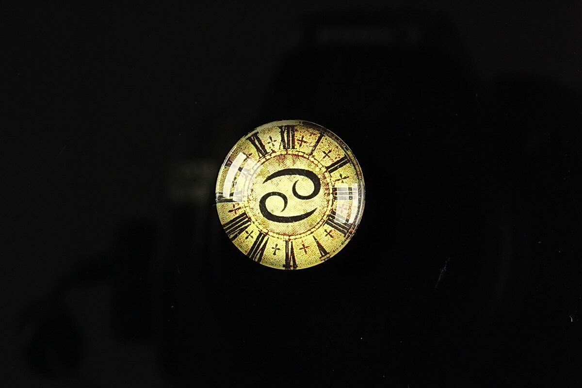 Cabochon sticla 18mm "Steampunk zodiac" rac cod 122