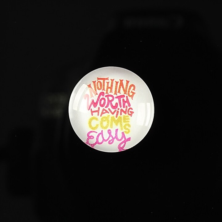 Cabochon sticla 18mm "Life quotes" cod 129