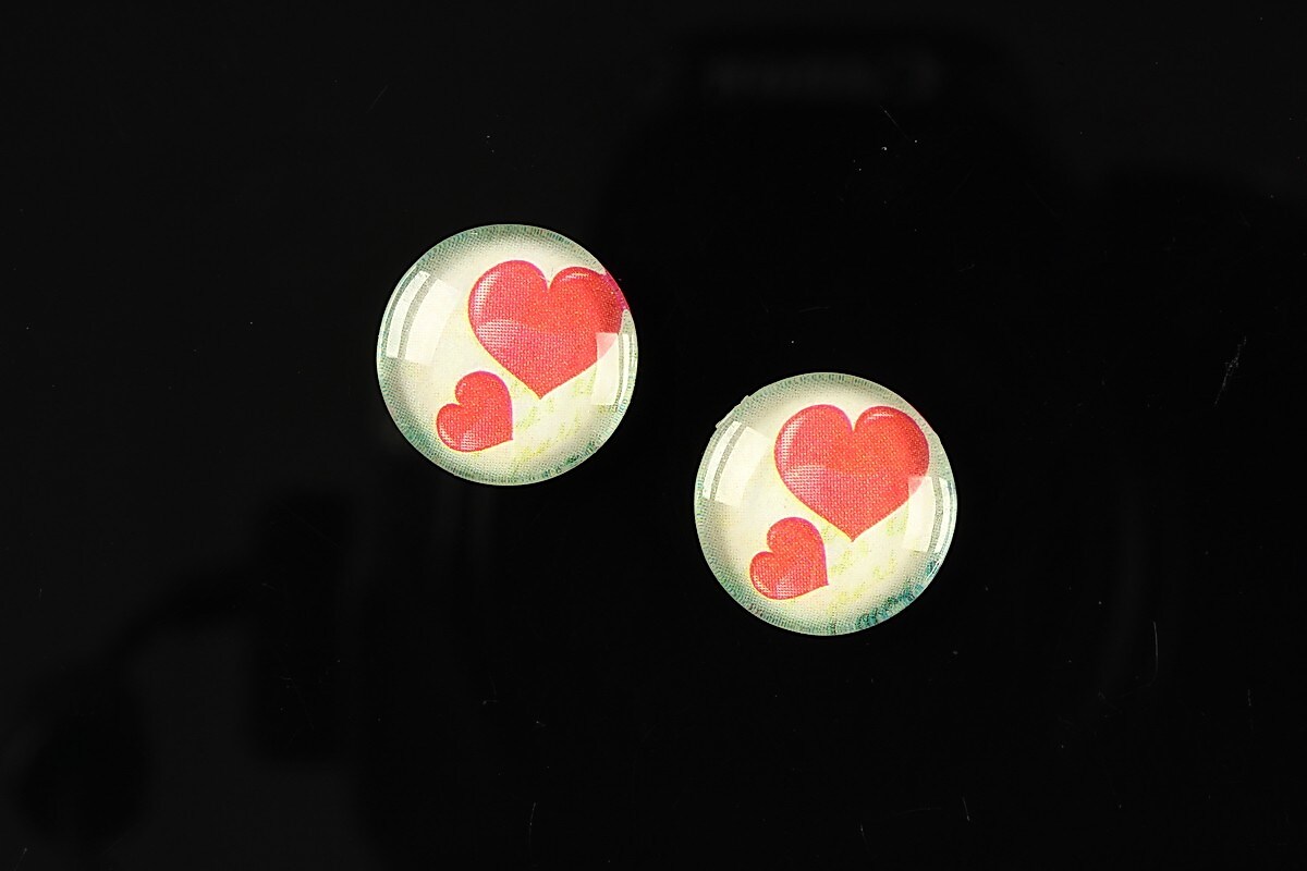 Cabochon sticla 14mm "Love actually" cod 149