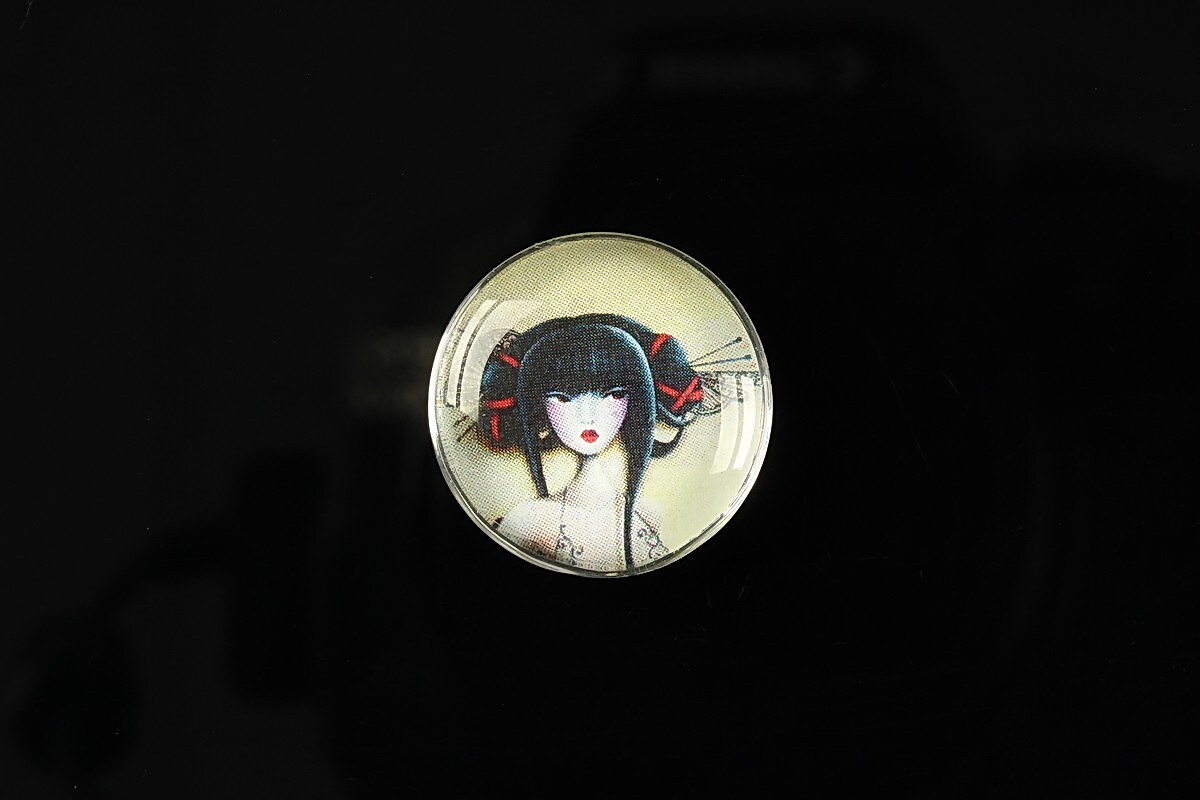Cabochon sticla 20mm "Once upon a time" cod 155