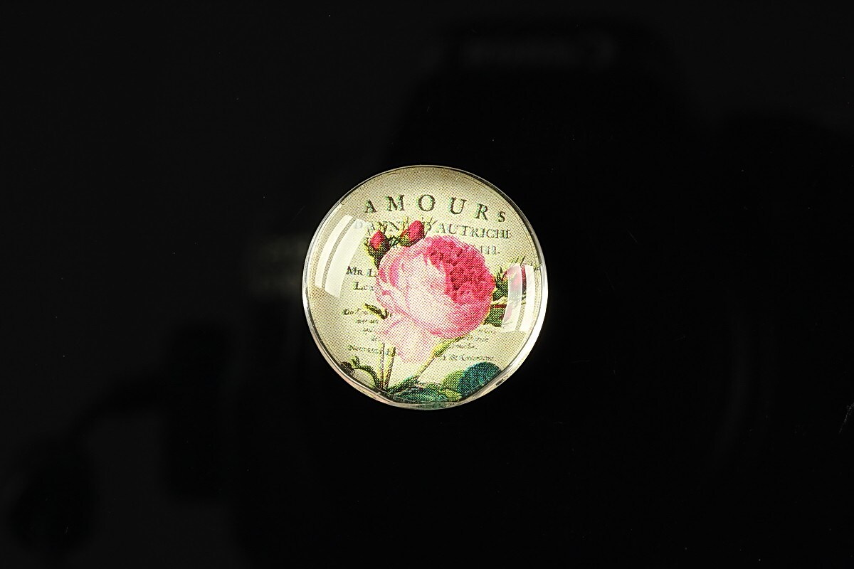 Cabochon sticla 20mm "Amazing roses" cod 161