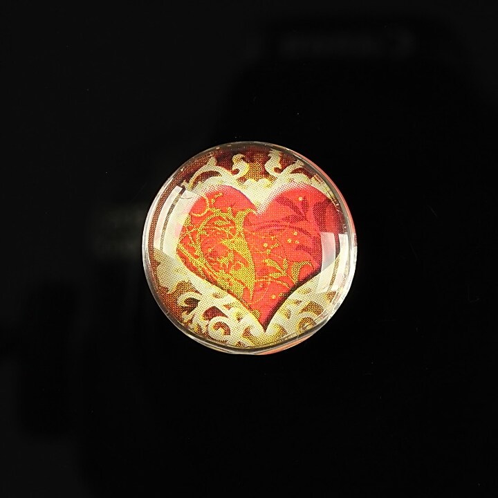 Cabochon sticla 20mm "Loving red" cod 164