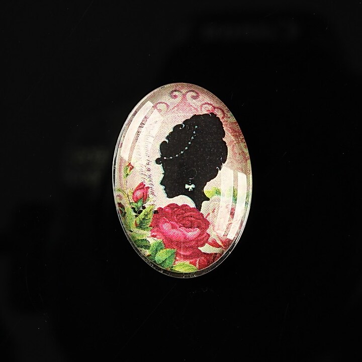 Cabochon sticla 25x18mm "Journey in the past" cod 190