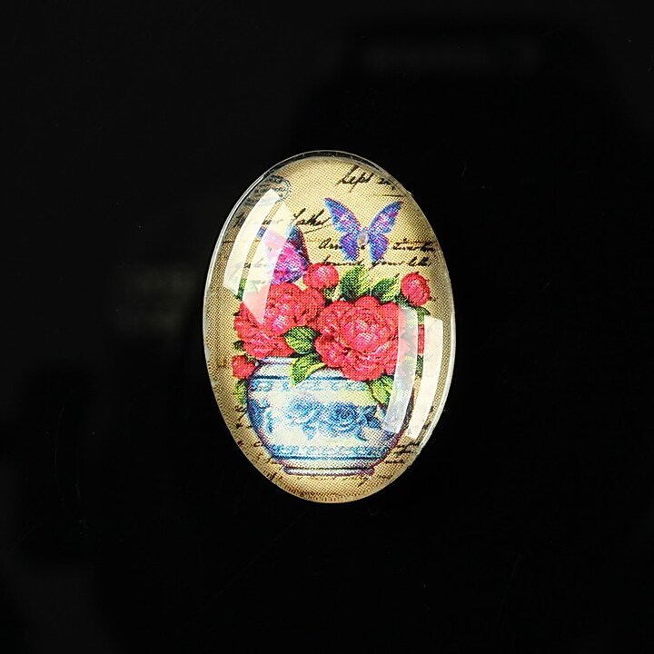 Cabochon sticla 25x18mm "Journey in the past" cod 191