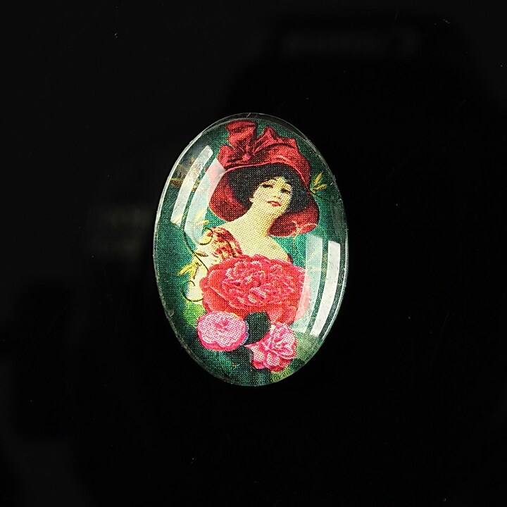 Cabochon sticla 25x18mm "Journey in the past" cod 192