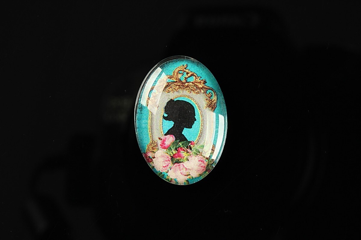 Cabochon sticla 25x18mm "Journey in the past" cod 193