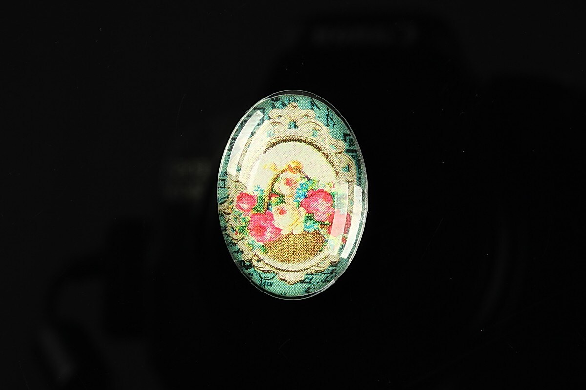 Cabochon sticla 25x18mm "Journey in the past" cod 194