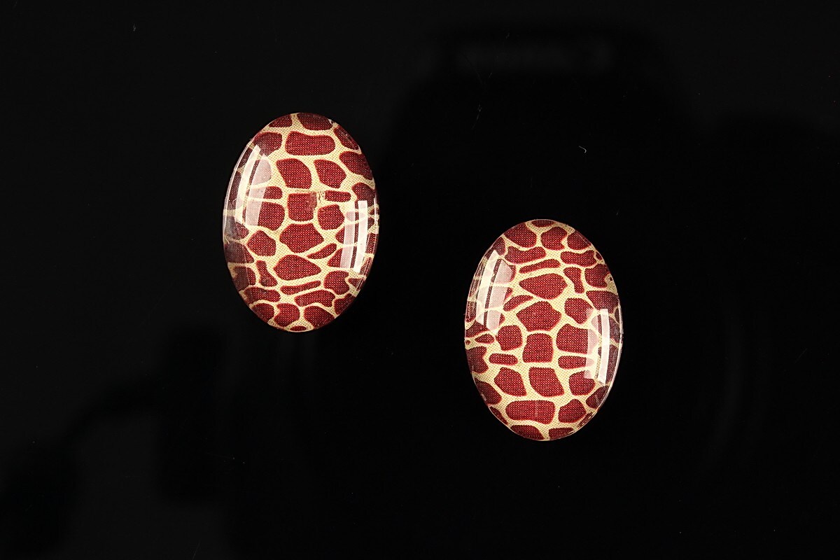 Cabochon sticla 18x13mm "Animal print" cod 215