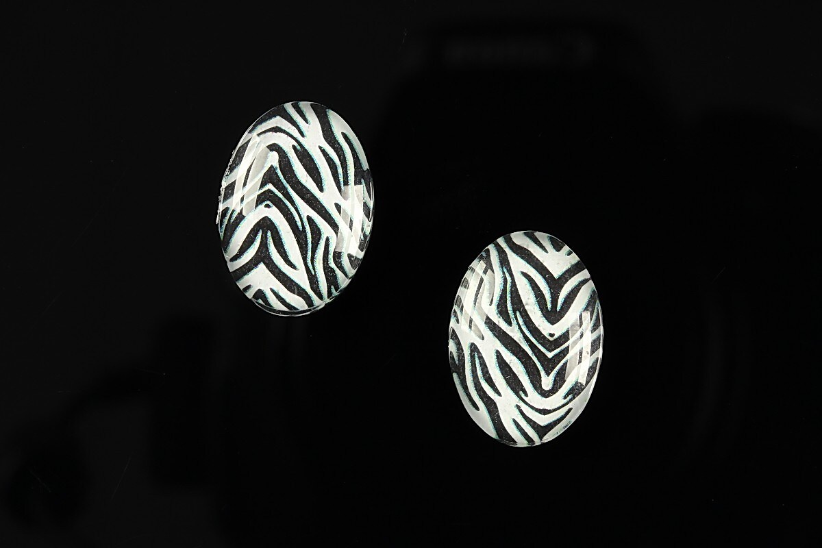 Cabochon sticla 18x13mm "Animal print" cod 216