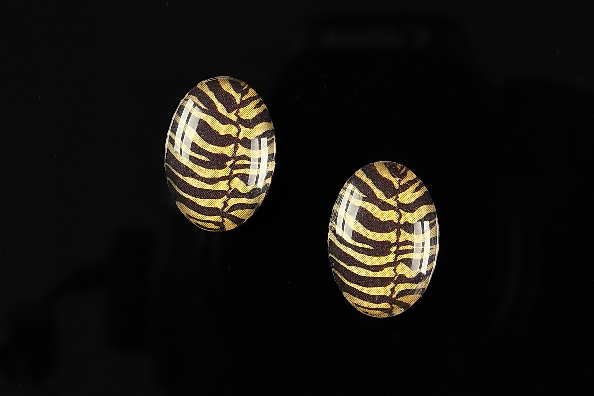 Cabochon sticla 18x13mm "Animal print" cod 217