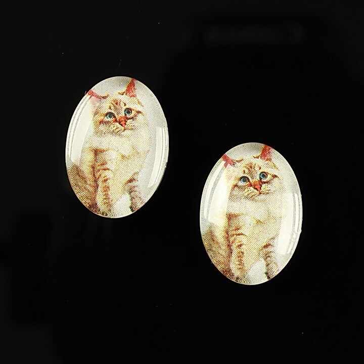 Cabochon sticla 18x13mm "Best friends" cod 231