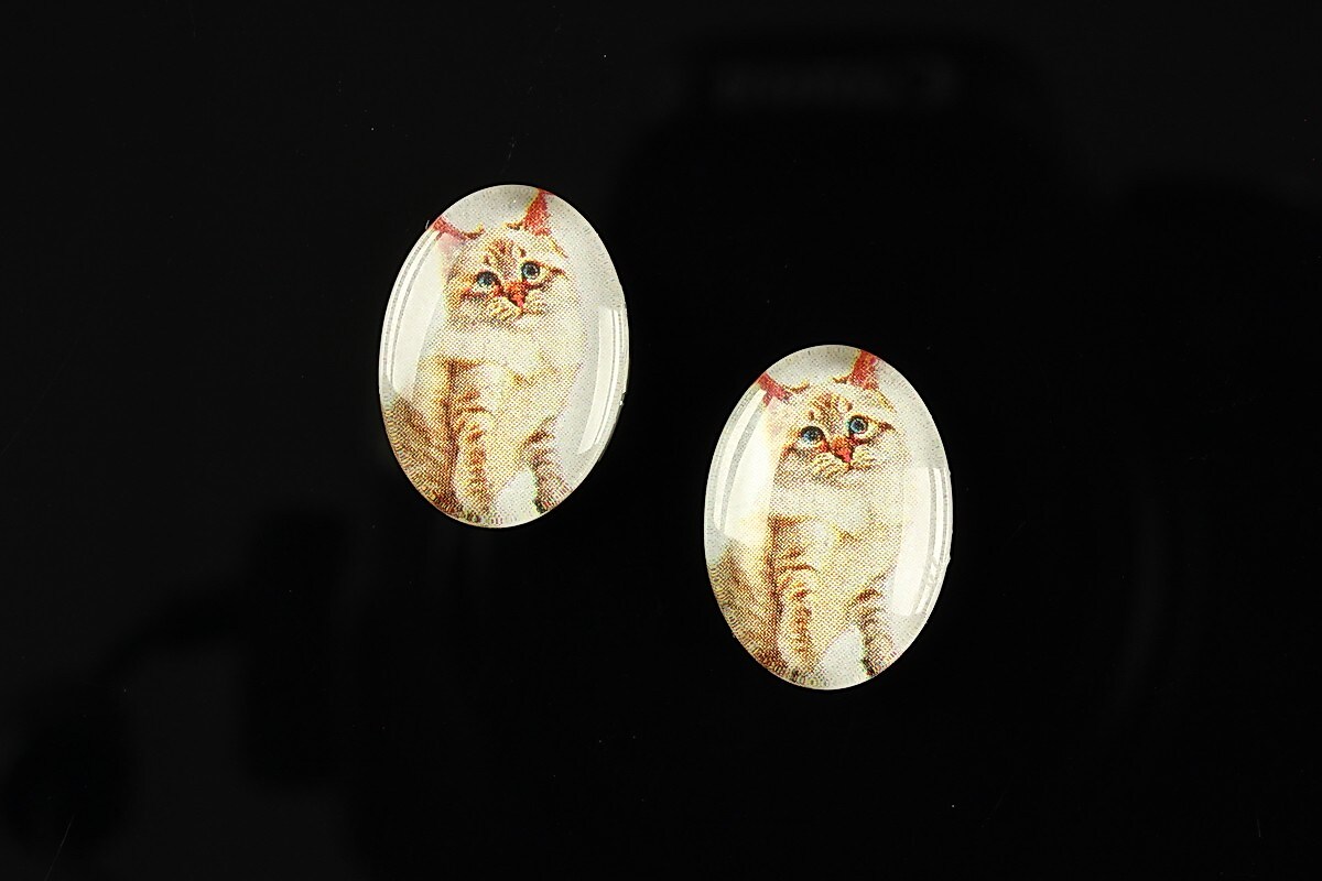 Cabochon sticla 18x13mm "Best friends" cod 231