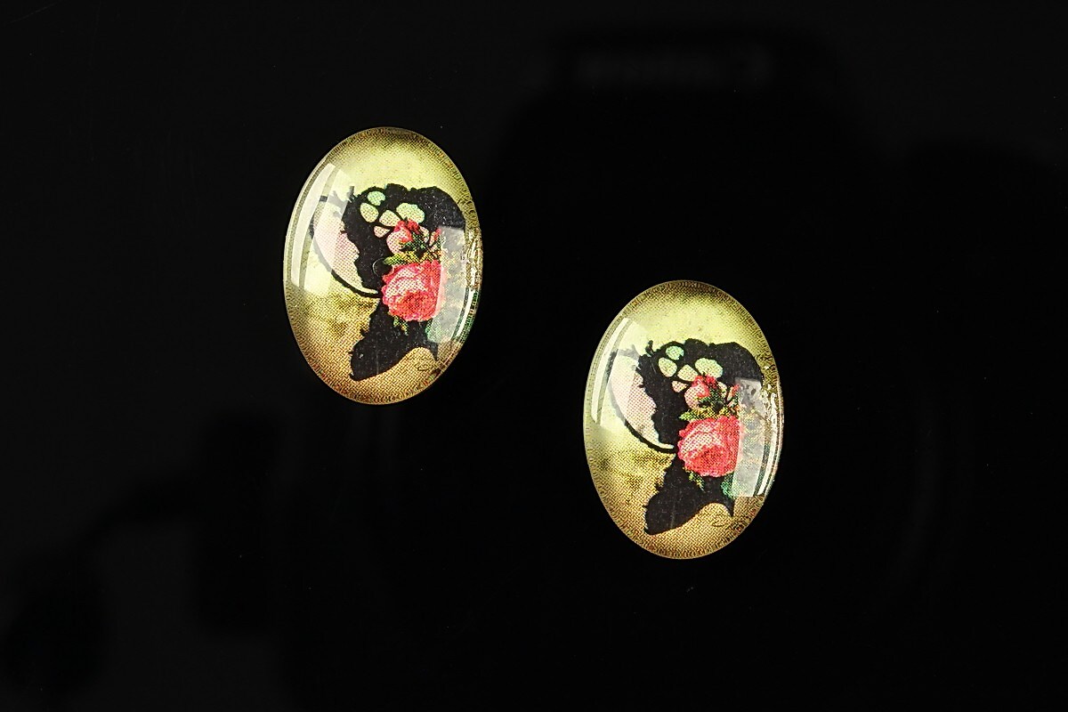 Cabochon sticla 18x13mm "Portrait" cod 234