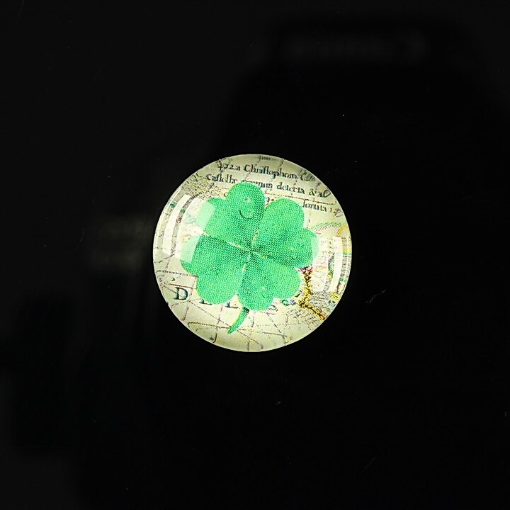 Cabochon sticla 18mm "Spring luck" cod 259