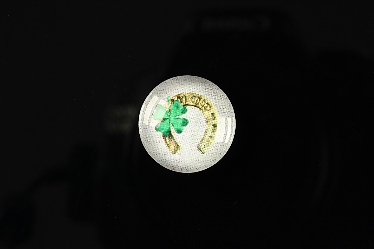 Cabochon sticla 18mm "Spring luck" cod 258