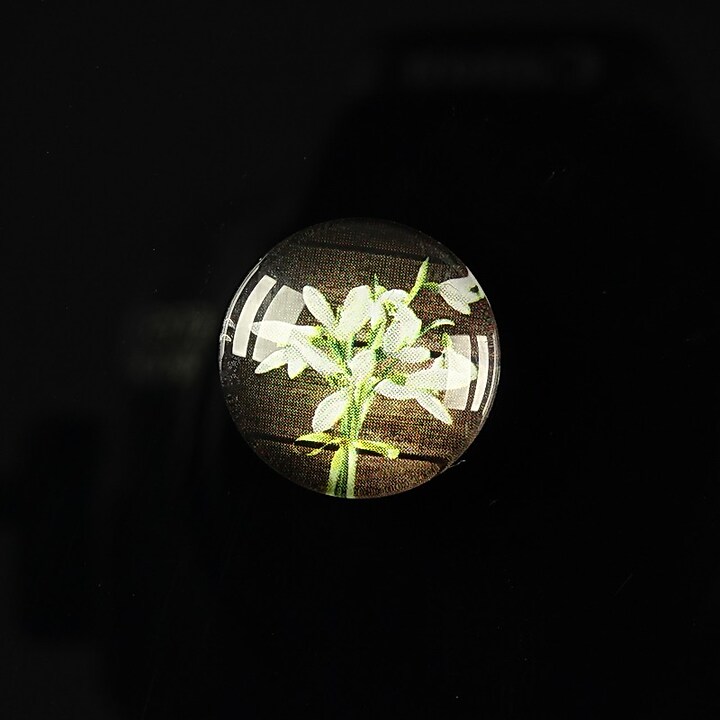 Cabochon sticla 18mm "Spring luck" cod 257