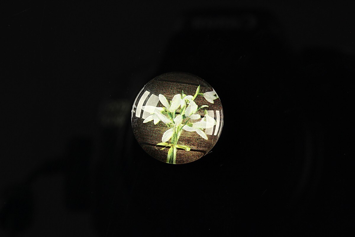 Cabochon sticla 18mm "Spring luck" cod 257