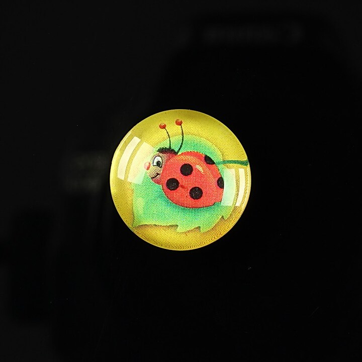 Cabochon sticla 18mm "Spring luck" cod 253