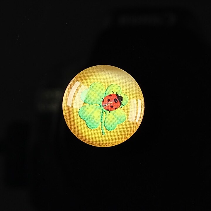 Cabochon sticla 18mm "Spring luck" cod 252