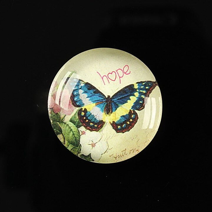 Cabochon sticla 25mm "Butterfly simphony" cod 264