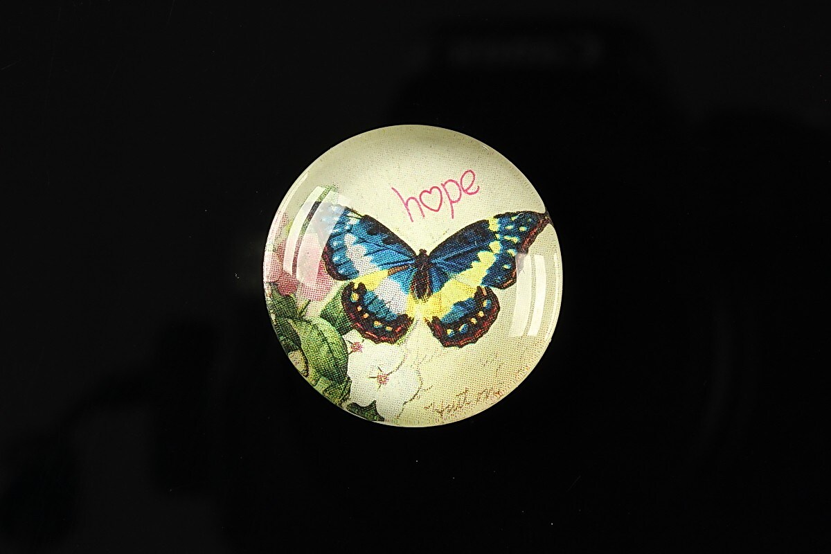 Cabochon sticla 25mm "Butterfly simphony" cod 264