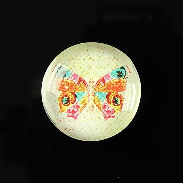 Cabochon sticla 25mm "Butterfly simphony" cod 262