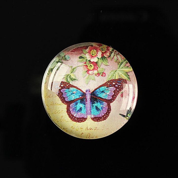 Cabochon sticla 25mm "Butterfly simphony" cod 261