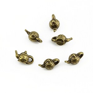 Charm bronz ceainic 10x6mm