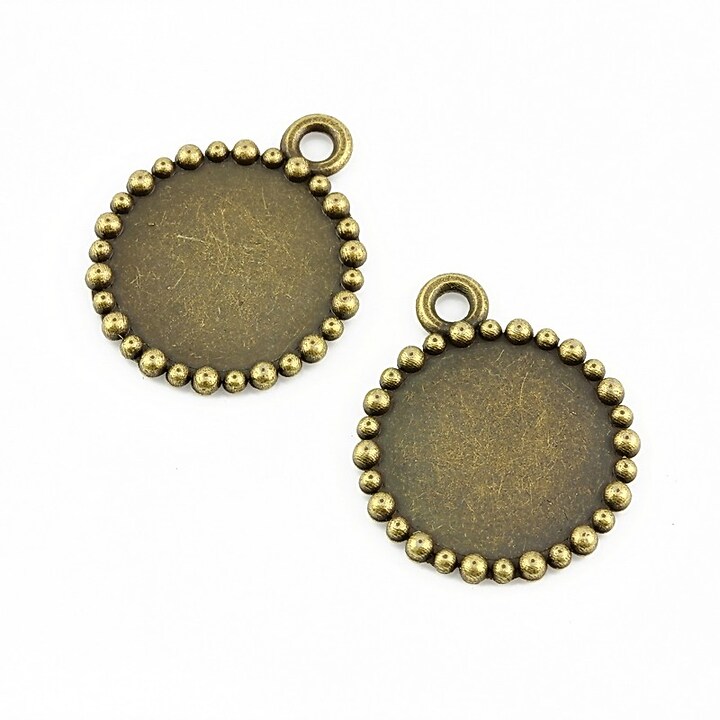 Baza cabochon bronz 22x18mm, interior 15mm