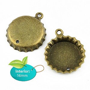 Baza cabochon (link) bronz 25x21mm, interior 16mm