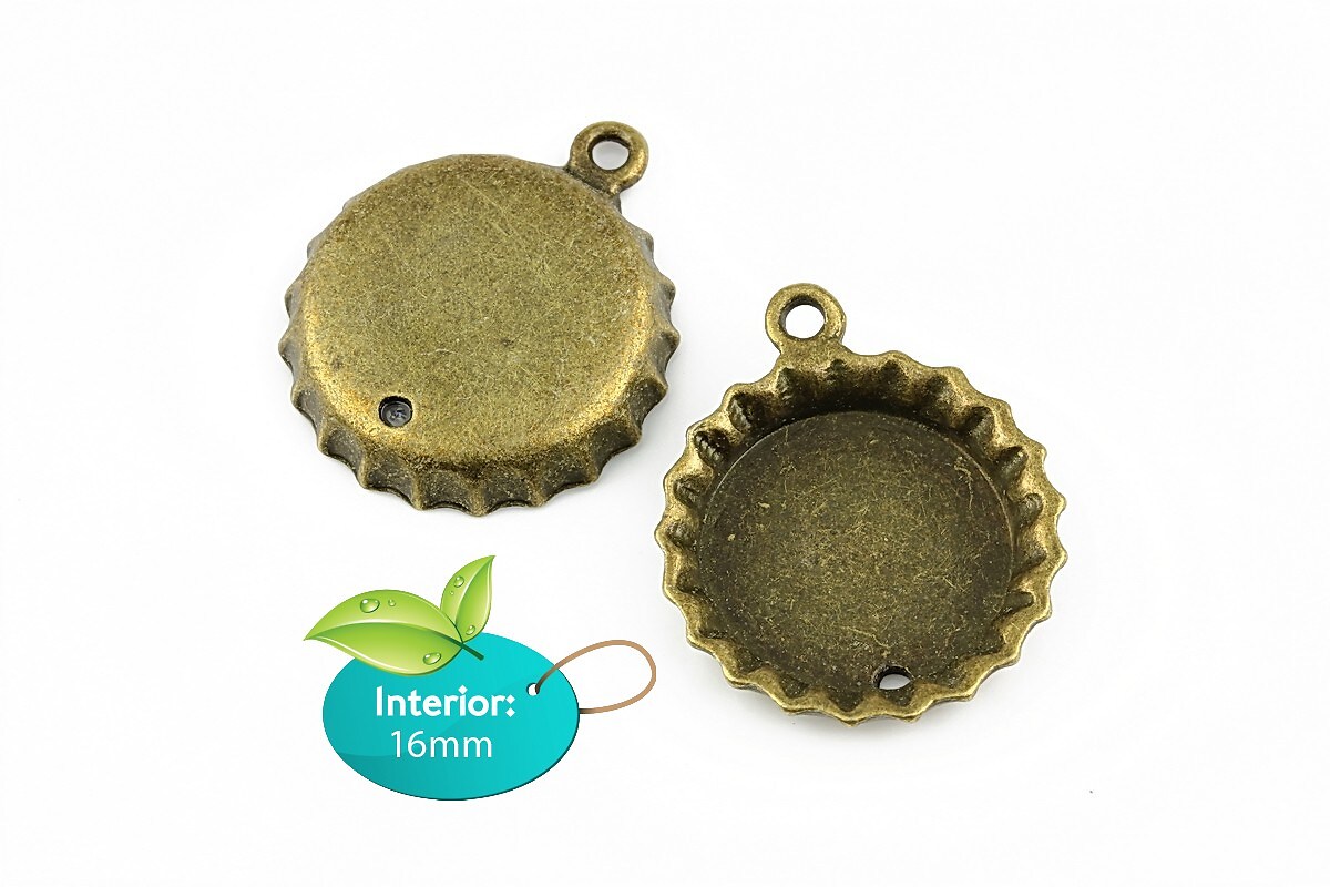 Baza cabochon (link) bronz 25x21mm, interior 16mm