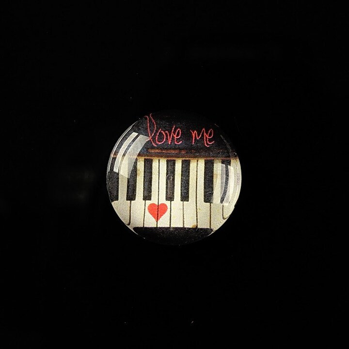 Cabochon sticla 18mm "Love letters" cod 319