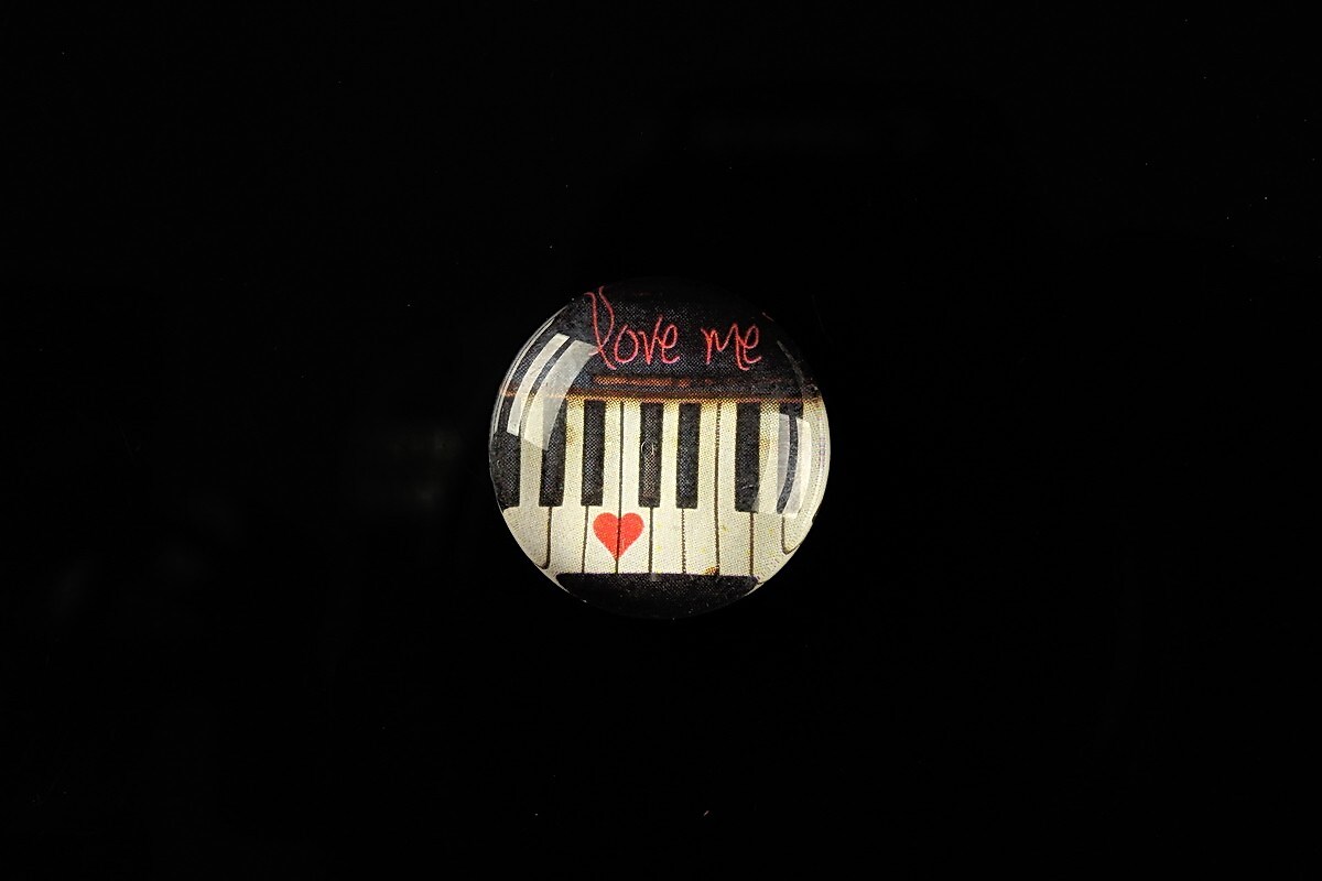 Cabochon sticla 18mm "Love letters" cod 319