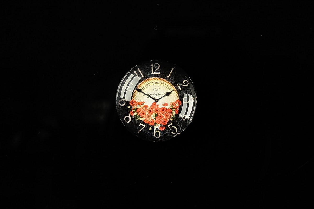 Cabochon sticla 18mm "Vintage clock" cod 321