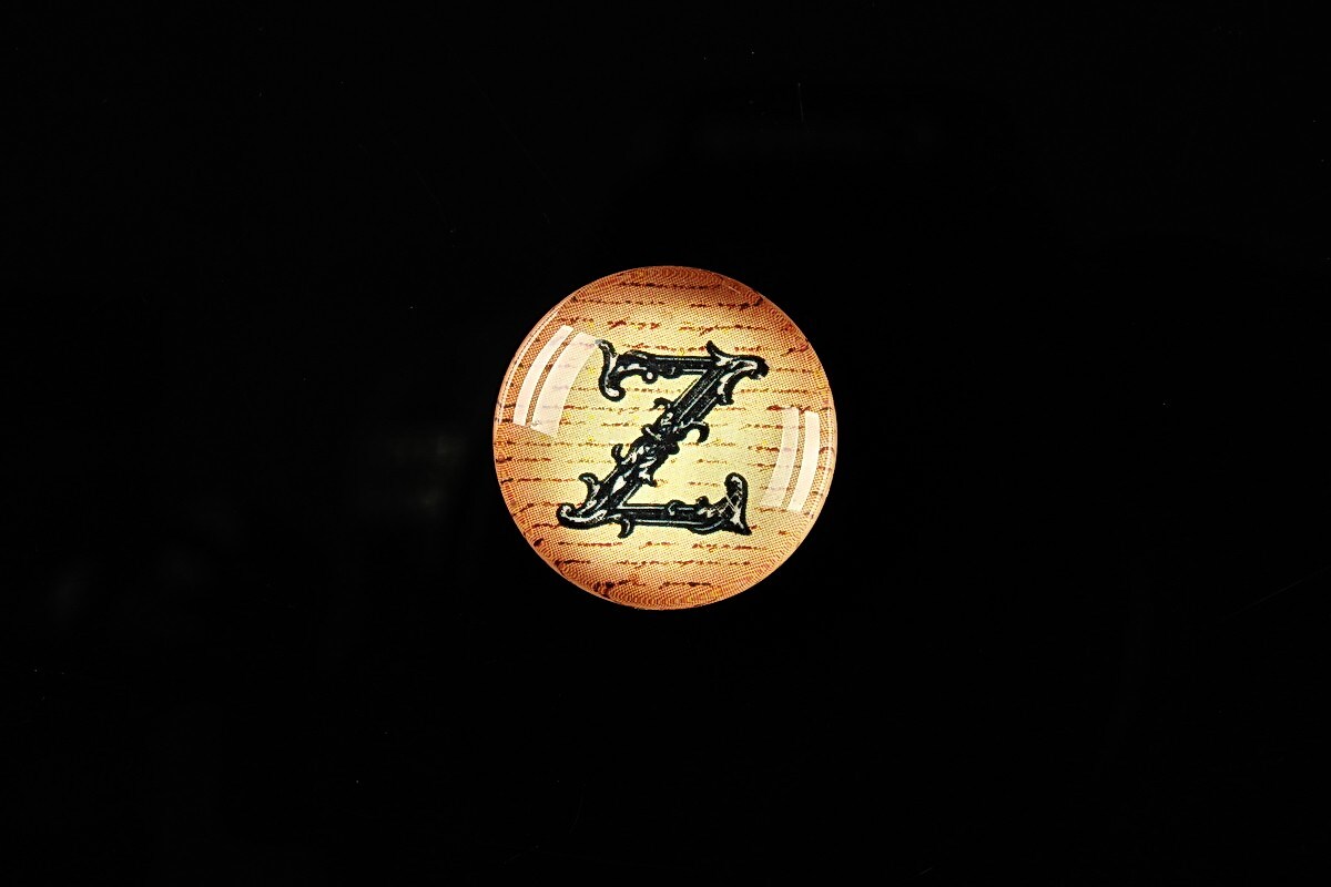 Cabochon sticla 18mm "Antique alphabet - Z" cod 329