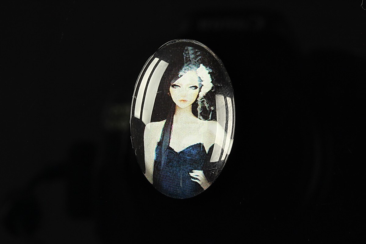 Cabochon sticla 30x20mm "Top model" cod 284