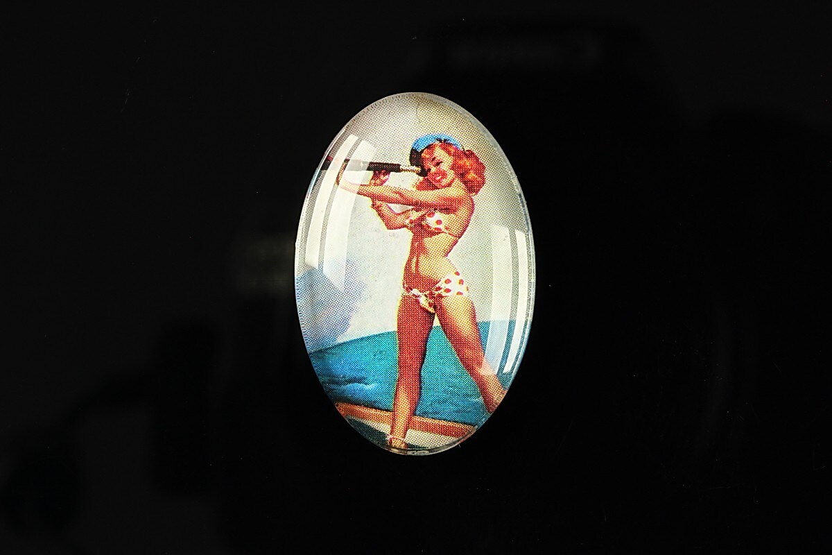 Cabochon sticla 30x20mm "Pin up girls" cod 278