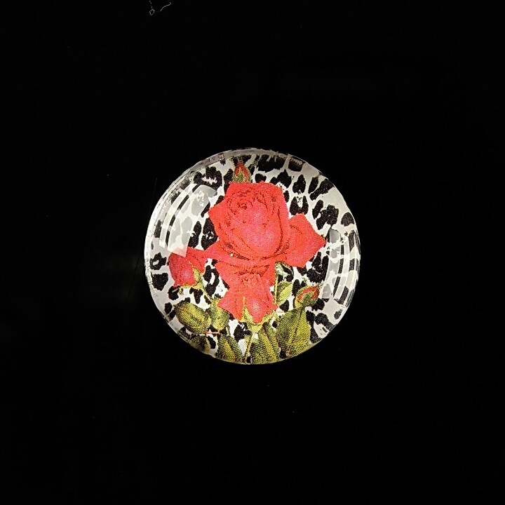 Cabochon sticla 20mm "Animal print theme" cod 357