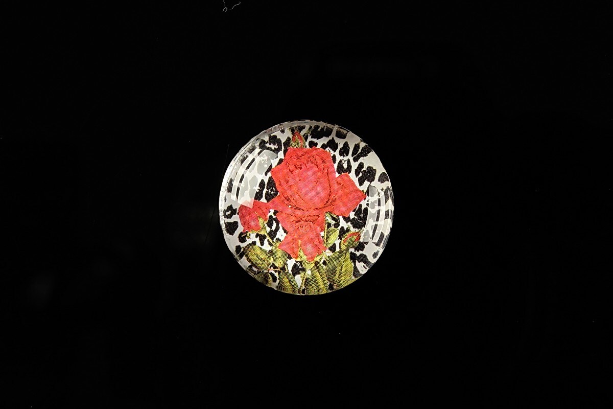 Cabochon sticla 20mm "Animal print theme" cod 357