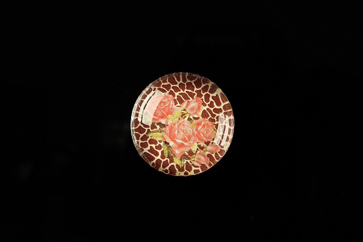 Cabochon sticla 20mm "Animal print theme" cod 358