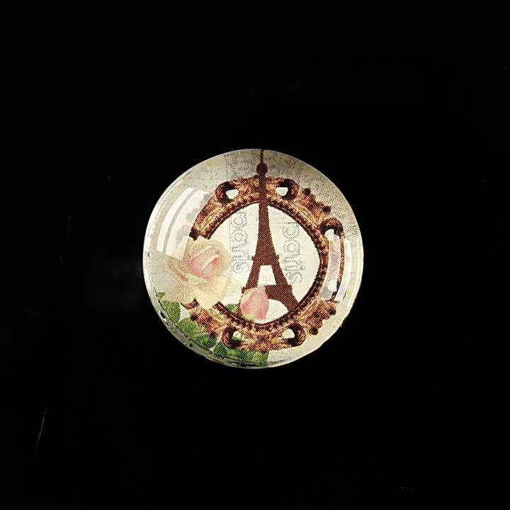 Cabochon sticla 20mm "J'adore Paris" cod 363
