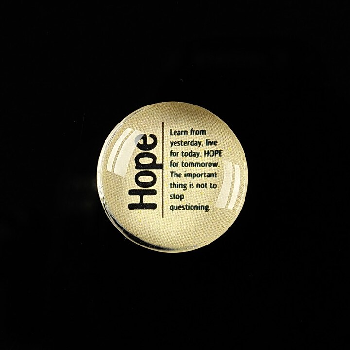 Cabochon sticla 20mm "Quotes about life - Hope" cod 370