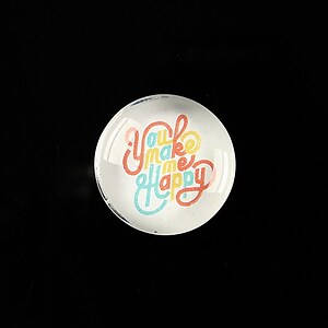 Cabochon sticla 20mm "All about hippie" cod 372