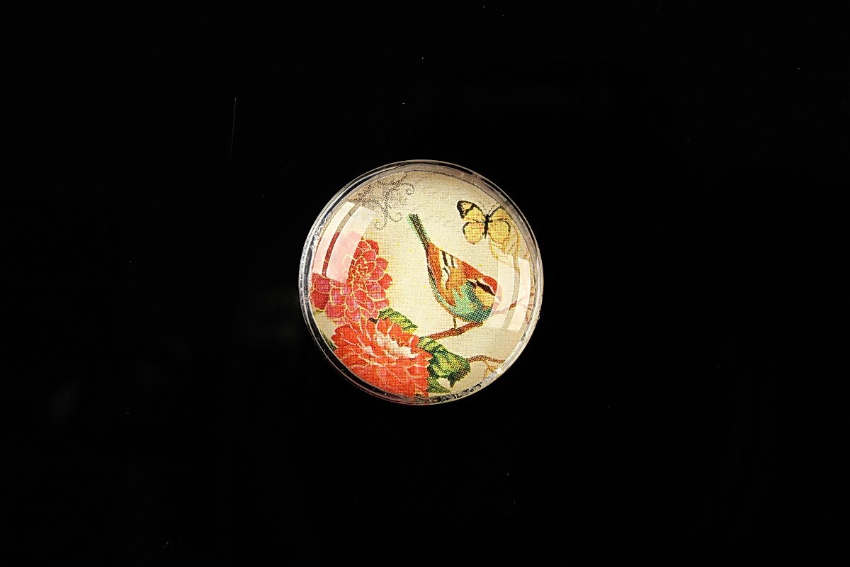 Cabochon sticla 20mm "Postage stamp" cod 375