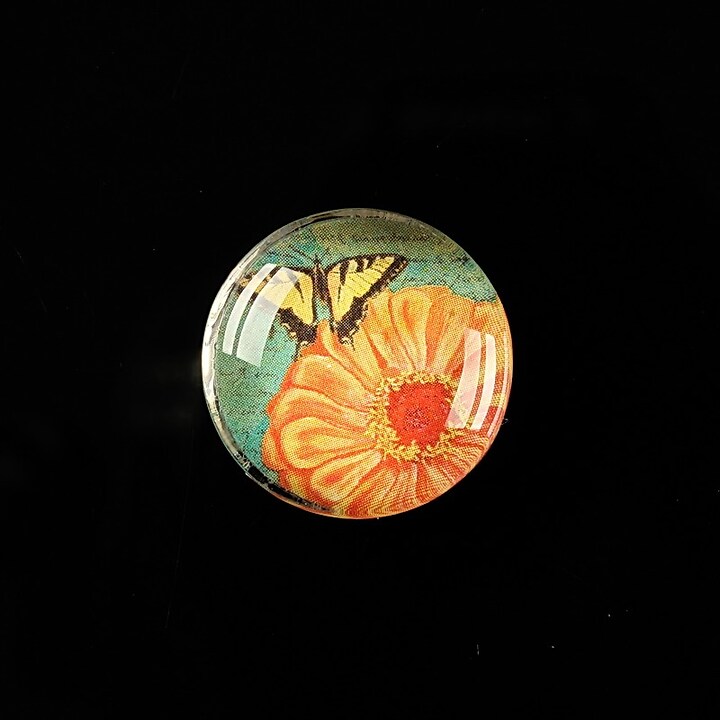 Cabochon sticla 20mm "Postage stamp" cod 376