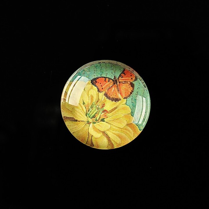 Cabochon sticla 20mm "Postage stamp" cod 377