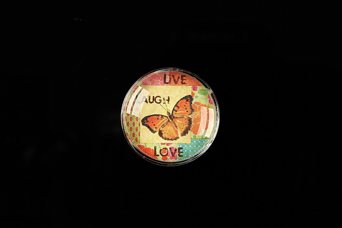 Cabochon sticla 20mm "Postage stamp" cod 378