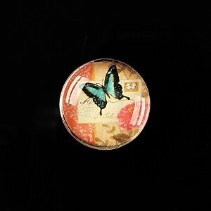 Cabochon sticla 20mm "Postage stamp" cod 379