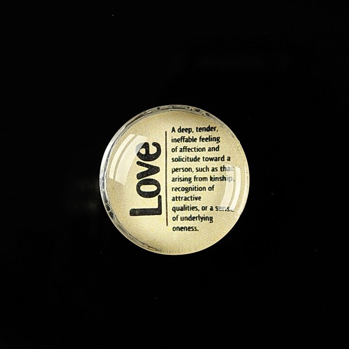 Cabochon sticla 20mm "Quotes about life - Love" cod 366