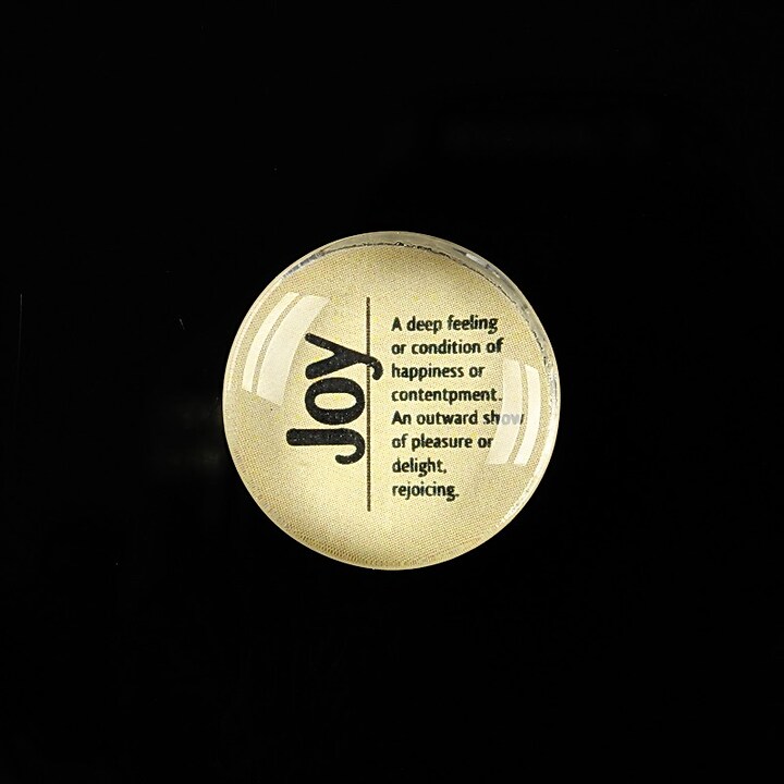 Cabochon sticla 20mm "Quotes about life - Joy" cod 367